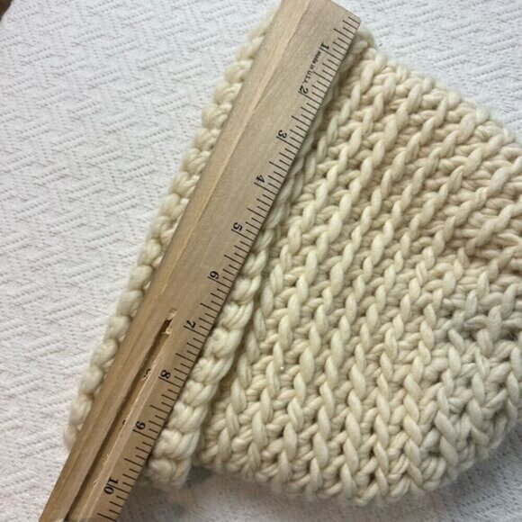 Gibou Hat Toque Adult Knit Cream Cozy Winter Warm Gift Chunky Knit Fall - Picture 5 of 8